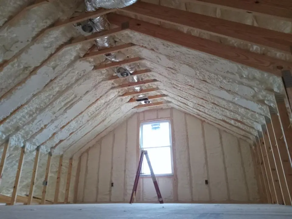 Spray foam roofing application for Crawl Space Insulation project in Woodcrest
